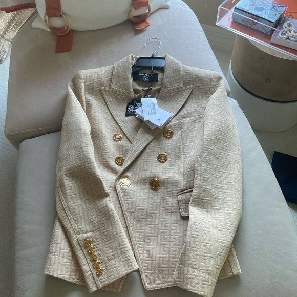 Balmain Monogramed Jacquard Cotton Jacket, regular retail $2,695 - Picture 4 of 4